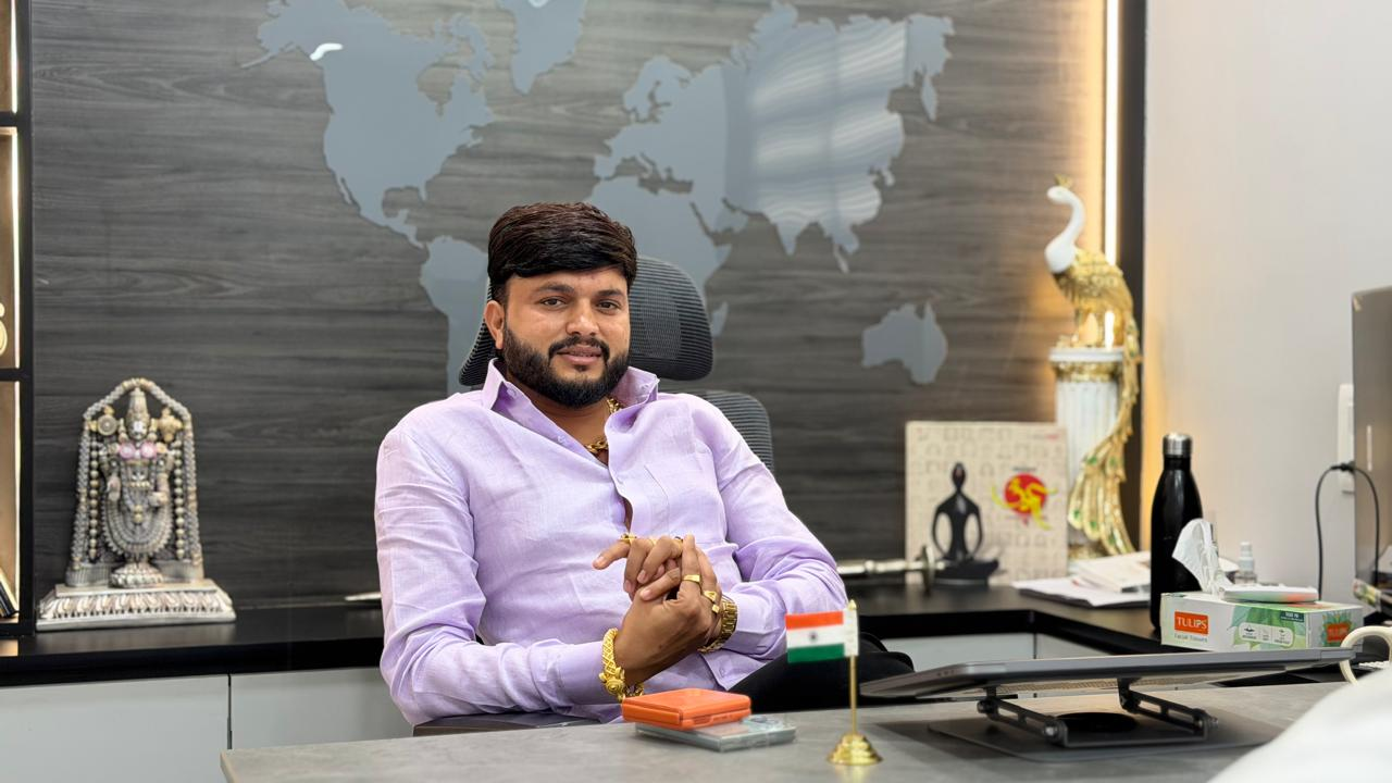 Maaax Udyog Samuh leader seated in his office